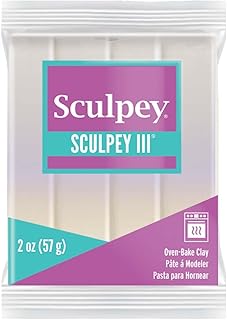 Polyform Polyform Sculpey IIIÃ‚Â® Polymer Oven-Bake Clay, Pearl, Non Toxic, 2 oz. bar, Great for modeling, sculpting, holiday,  - Image 1