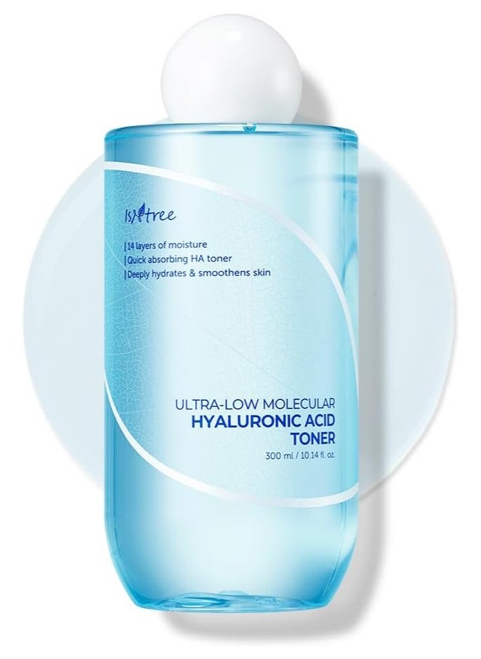 ISNTREE ISNTREE Ultra-Low Molecular Hyaluronic Acid Toner 300ml 10.14 fl.oz| Quick Absorbing Hyaluronic Acid Toner | Deeply hydrates and smoothens The Skin  - Image 1