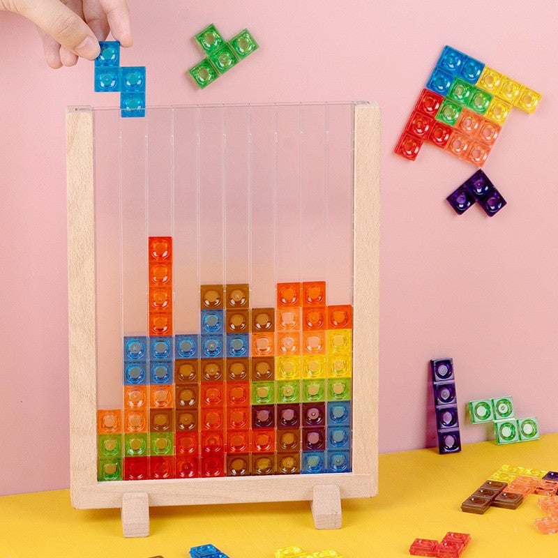 Tetris Manufacturers Wooden Puzzle Wooden Building Block Game Puzzle Children'S Educational Toys - Image 1