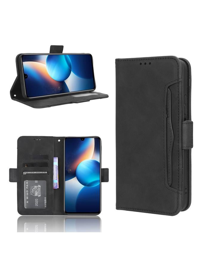 اس-توب جراب لهاتف Infinix Zero 20 X6821 مصنوع من الجلد وملمس جلد العجل وفتحات للبطاقات - Image 1