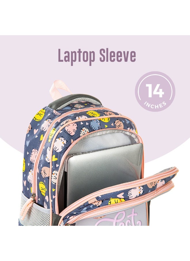 Eazy Kids Eazy Kids School Bag w/ Trolley, Pencil Case 16" - Purrfect Grey  - Image 5