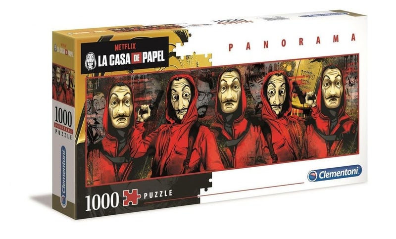 Clementoni - 39545 - Puzzle Panorama - La Casa De Papel/Heist - 1000 Pieces - Made in Italy - Jigsaw Puzzles for Adult - Jigsaw Puzzles Netflix - Image 1