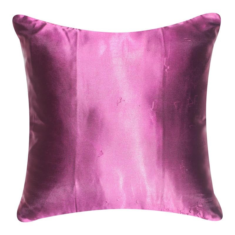 Vendola Decorative Foil Blackout Cushion Cover 24 Inch x 24 Inch, Sofa Pillow Cover Set, Maroon Color, Foil Shimmer Glittery Pattern, Diwali Festive, (Maroon, 24X24 Inches, Set of 2) - Image 5