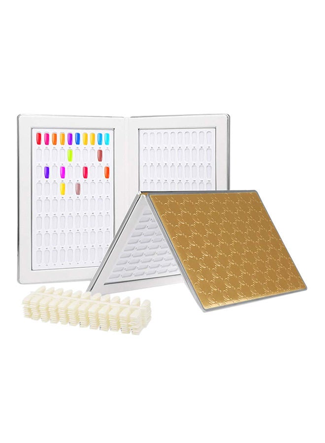 NIBEMINENT 160 Nail Color Display Book With 240-Piece False Tips White - Image 1