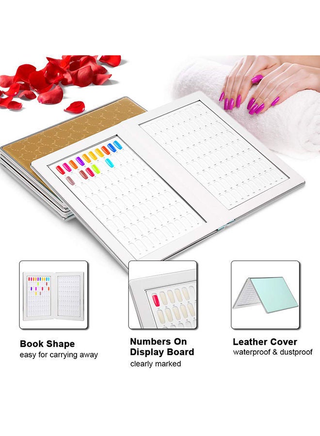 NIBEMINENT 160 Nail Color Display Book With 240-Piece False Tips White - Image 5