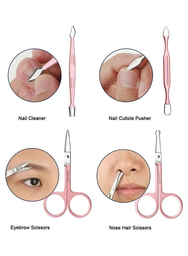 RollsTimi  18-Piece Professional Pedicure And Manicure Tool Kit Pink - Image 4