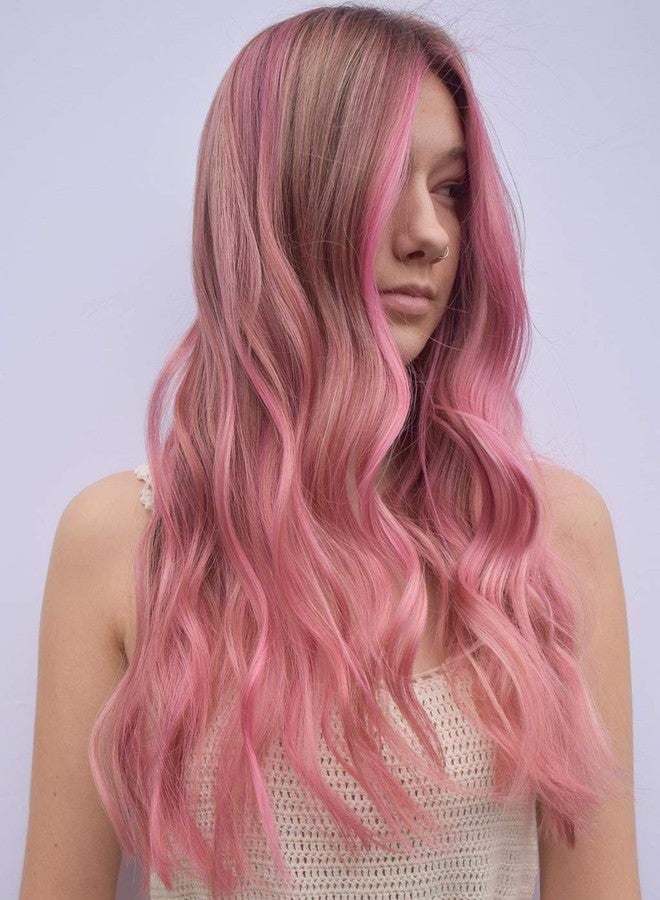 AASA Clip in Hair Extensions/Highlighter Streaks for Girls and Women Neon Pink - Image 5
