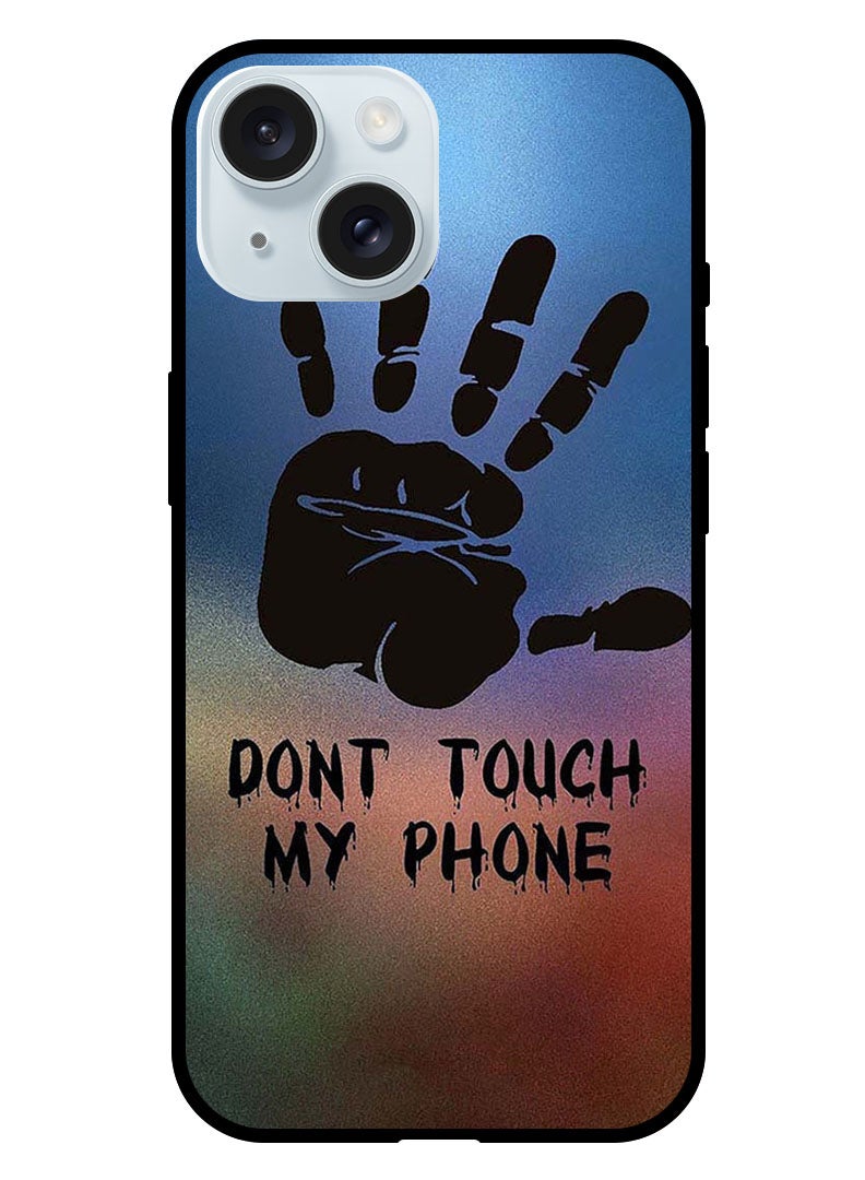 Theodor Protective Case Anti Scratch Shock Proof Bumper Cover For iPhone 15 Dont Touch My Phone Hand - Image 1