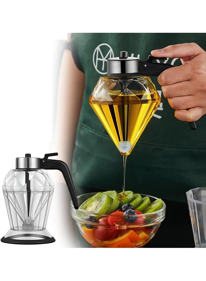 عربست موزع عسل زجاجي 200 مل بدون تقطير مع حامل موزع زيت زيتون موزع زيت موزع شراب القيقب موزع عسل موزع عسل وعاء عسل موزع صلصات زخرفة نحل - Image 5