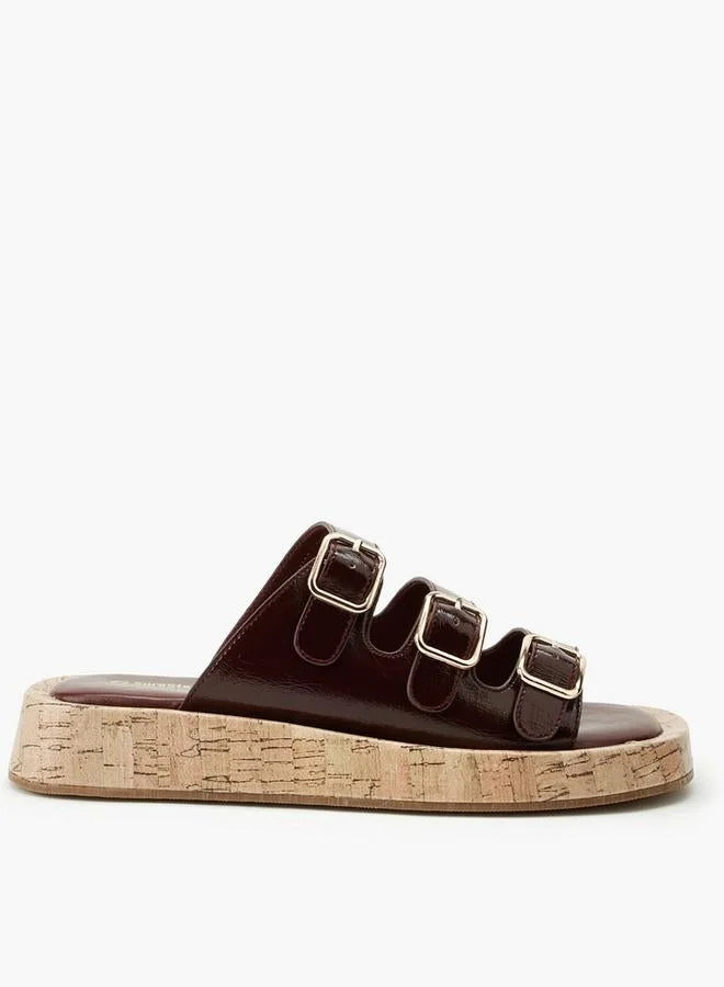 شور ستيب Women Triple Buckle Sandals