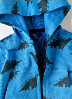 JAM Boys Dinosaur Print Hooded Zip-Up Jacket  - Image 3
