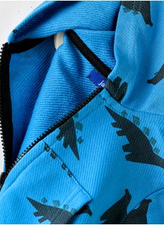 JAM Boys Dinosaur Print Hooded Zip-Up Jacket  - Image 4