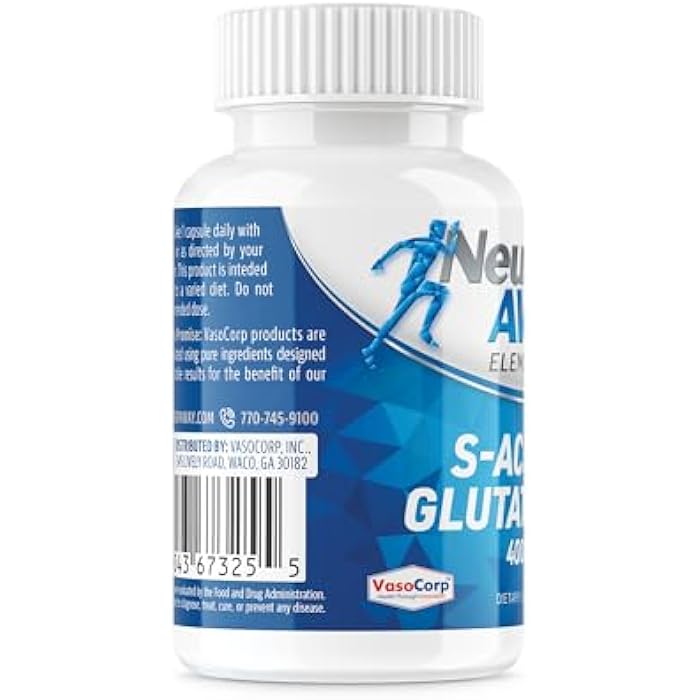 NeuropAWAY Elements S-Acetyl-Glutathione 400mg Acid Resistant Capsules 60ct (60 400mg Capsules Per Bottle) 3rd Party Tested Made in a cGMP Facility - Image 5