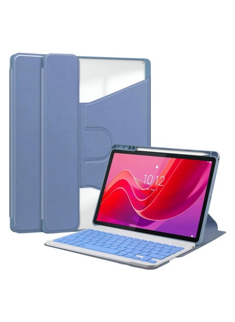 1 قطعة لوحة مفاتيح بلوتوث لجهاز لينوفو تاب إم 11 TB-330FU أو شياوشين باد 2024 TB-331FC مقاس 11 بوصة، غطاء مع حامل دوّار 360 درجة، لوحة مفاتيح لاسلكية قابلة للفصل، متعدد الزوايا للعرض، حماية جلدية، هدية مثالية