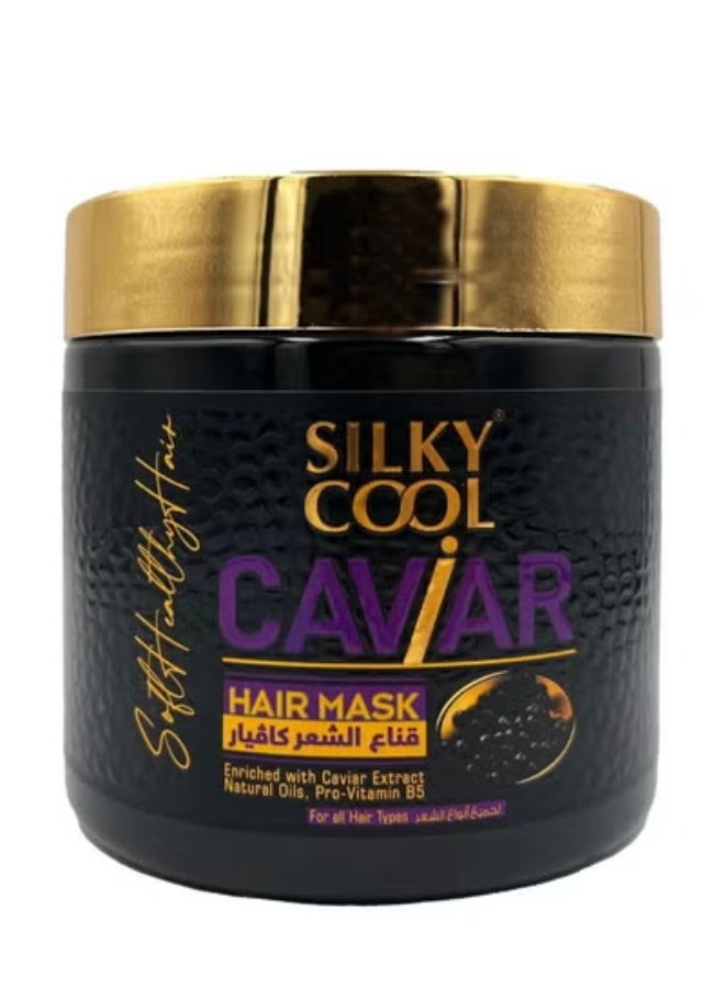 Silky Cool hair Mask Caviar Revival Luxurious Hair Treatment for Ultimate Rejuvenation 500 ml