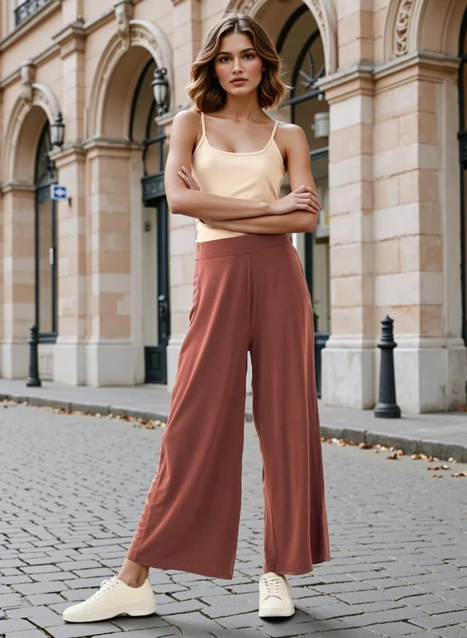 سبلاش فيڤ بنطلون واسع الساق بخصر مطاطي