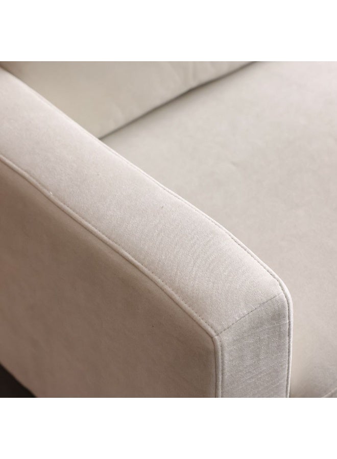 DANUBE HOME Benji 2 Seater Fabric Sofa | Modern Design Two Seat Sofas | Comfortable Living Room Furniture L152xW86xH86cm - Beige - Image 2