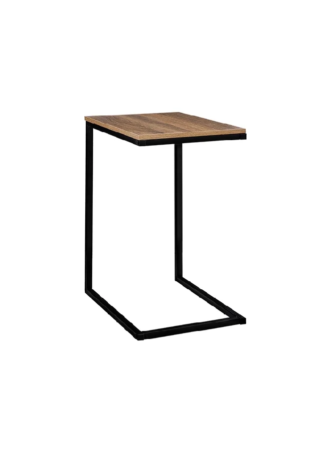Five Simply Smart Aliaj Metal and Wood Side Table Brown and Black 66.5 x 45 x 35 cm 181281