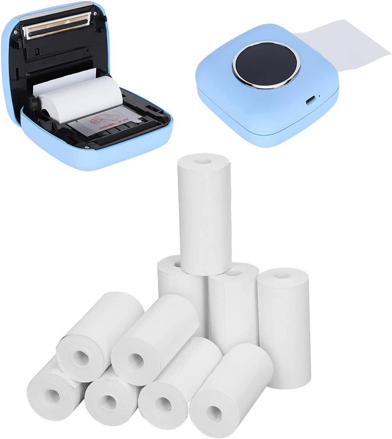 Hztyyier 10Pcs Thermal Printer Paper 224 x 098in White Printable Thermosensitive Thick Paper Thermal Paper Rolls for Small Printer - Image 3