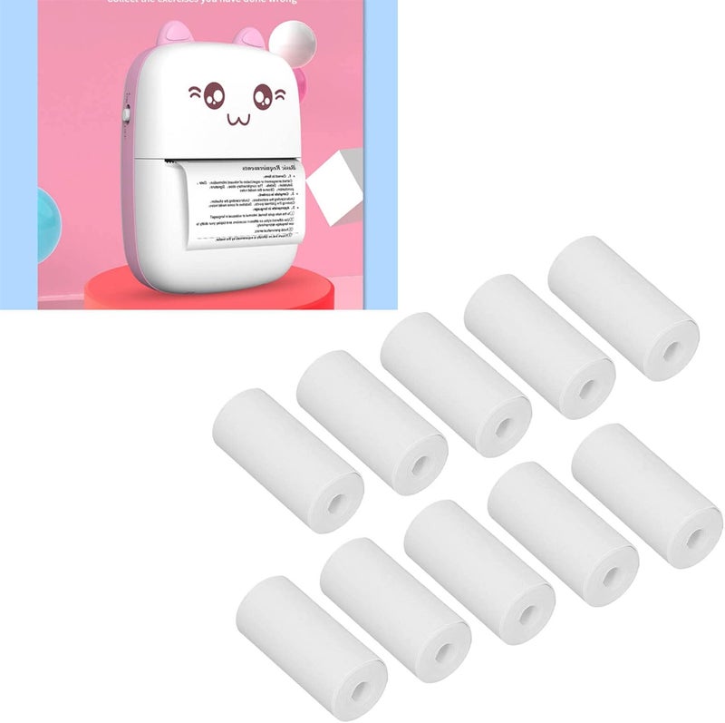 Hztyyier 10Pcs Thermal Printer Paper 224 x 098in White Printable Thermosensitive Thick Paper Thermal Paper Rolls for Small Printer - Image 4