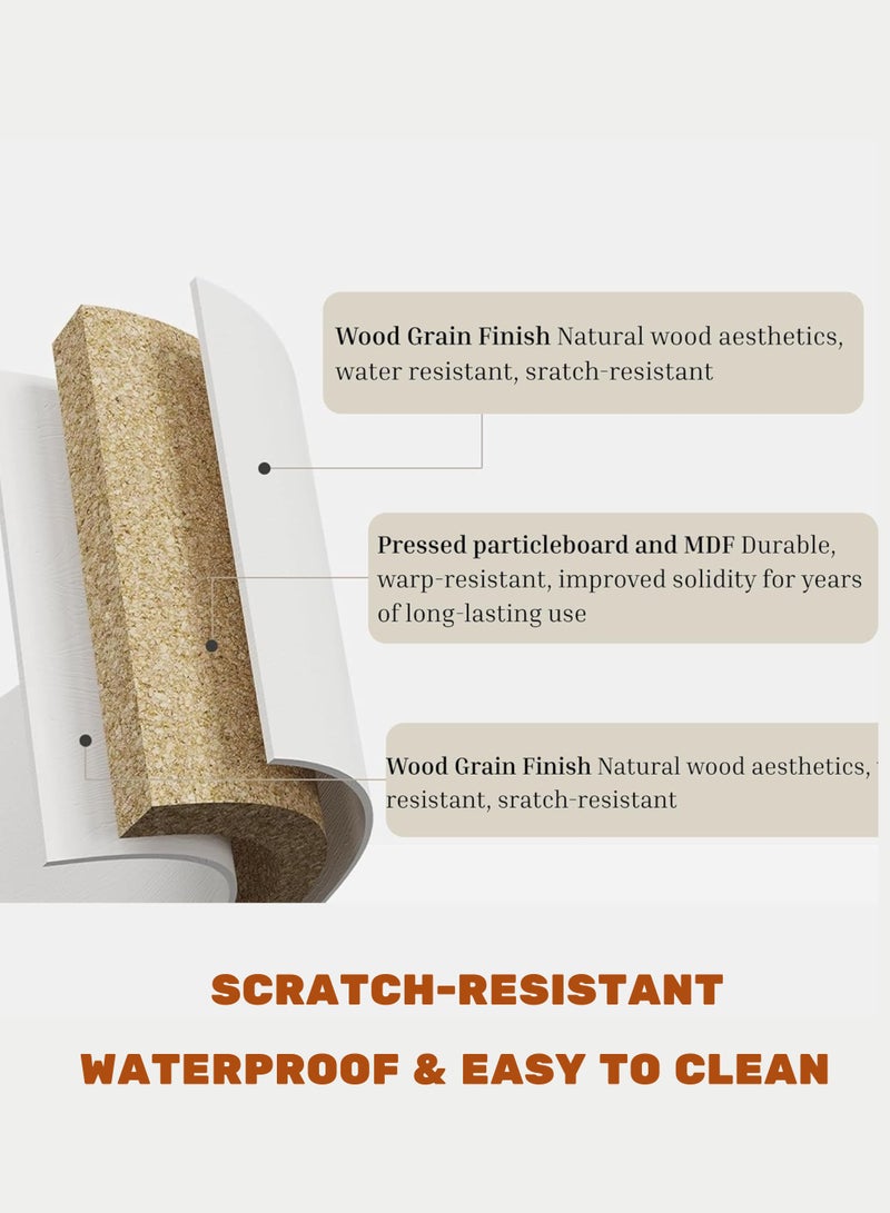 GoldenLike Nightstand, End Table Open Wood Shelf  Double-Layer Coffee Table Bedside Table Bedroom Small Table Sofa Side Table for Living Room Bedside Bathroom - Image 5