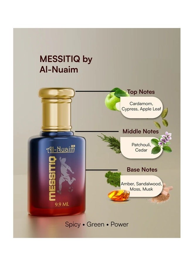 Al Nuaim Messitiq Roll-On Attar 9.9ml | Spicy Green Woody Fragrance | Alcohol-Free Long-Lasting Energy & Freshness Perfume for Men & Women - Image 2