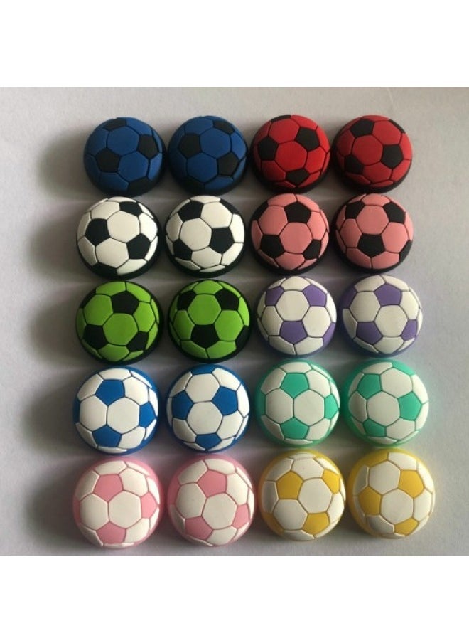 Generic - PS5 Silicone Cap PS4 Football Non-slip Cap XBOX360 Key Cap-Product Color:Black Background + Blue Surface - Image 1