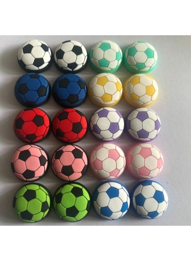 Generic - PS5 Silicone Cap PS4 Football Non-slip Cap XBOX360 Key Cap-Product Color:Black Background + Blue Surface - Image 1