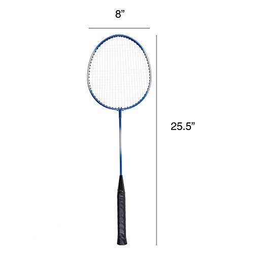 Hey Play Hey! Play! Badminton Set - Backyard Games Include 4 Badminton Rackets, 3 Birdies, Regulation-Size Net with Pole Stakes and Carry Bag - Outdoor Sports - Image 4