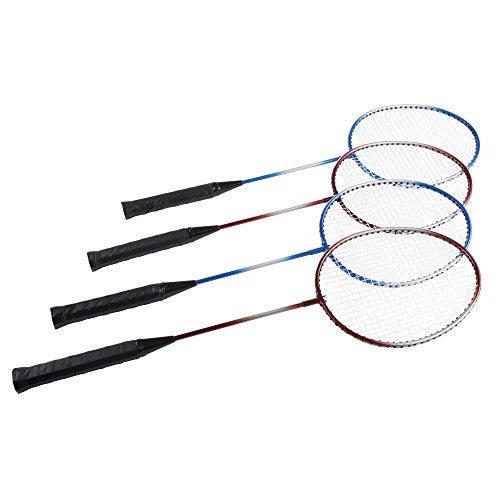Hey Play Hey! Play! Badminton Set - Backyard Games Include 4 Badminton Rackets, 3 Birdies, Regulation-Size Net with Pole Stakes and Carry Bag - Outdoor Sports - Image 2