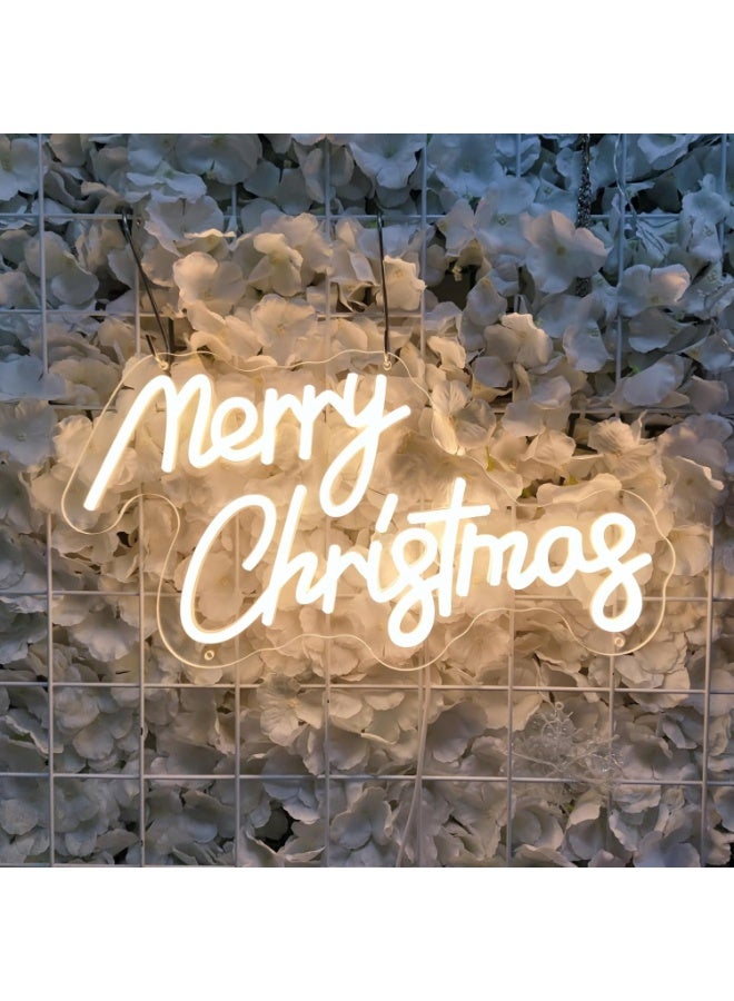 توشيونيكس لافتة نيون LED لعيد ميلاد سعيد مقاس 24 بوصة، إضاءة بيضاء دافئة لتزيين النوافذ والجدران، أضواء LED لعيد الميلاد، لافتة عيد ميلاد سعيد، ضوء حرف متوهج للمنزل، المتجر، الحفلات، عرض العطلات، الحديقة، المنزل، الفناء، الحائط، أكاليل الزهور، ضوء نيون أكريليك مزود بمنفذ USB مع سلسلة تعليق ومخفت - Image 3