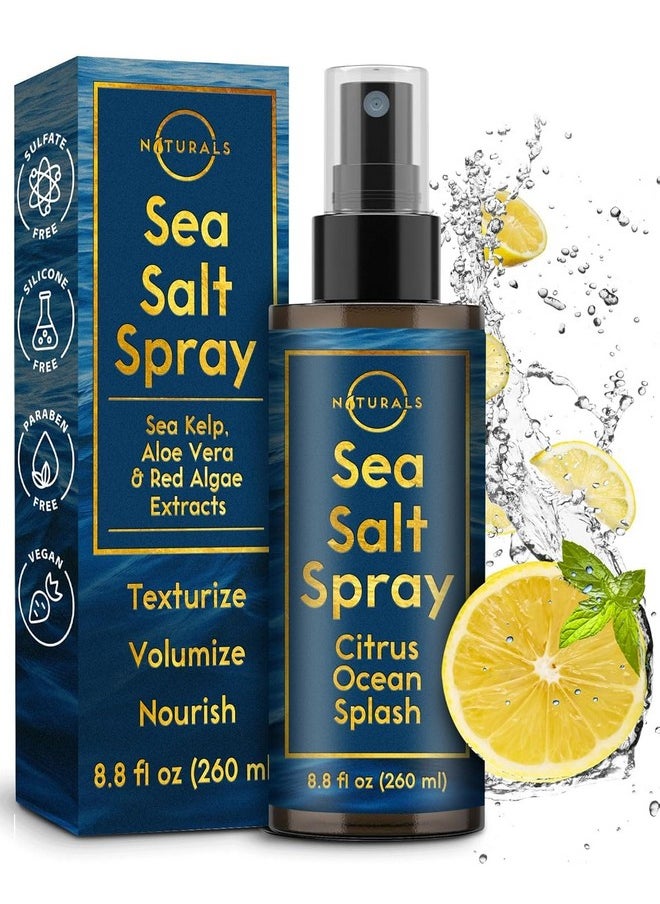 O Naturals Sea Salt Spray For Men - 8 Oz, Citrus Ocean Splash - Hair Texturizing & Wavy Hair Product  - Image 1