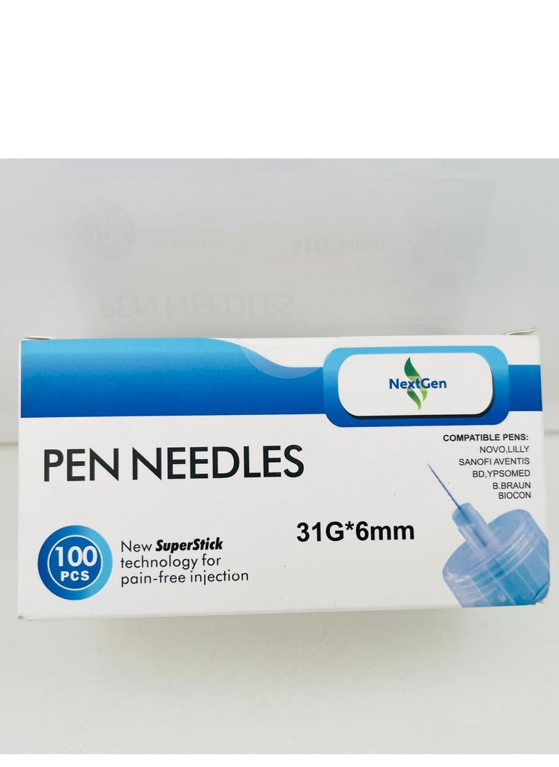 General Nextgen Insulin Needles 31G No. 6Mm 100'S 