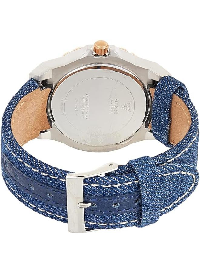 GUESS Women's Leather Chronograph Buckle Watch 0775L10 - Image 3