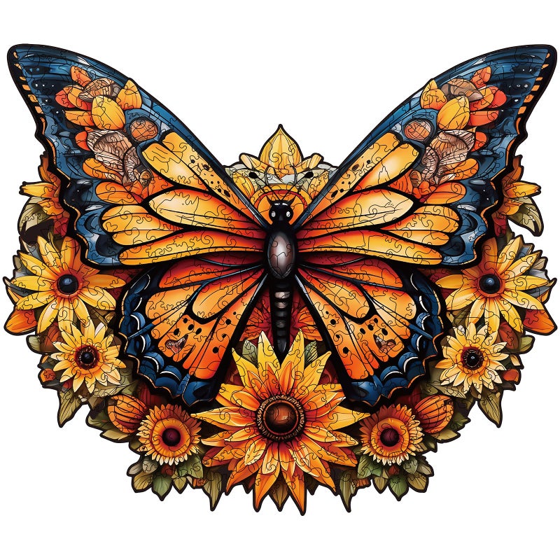 Offito Wooden Puzzles for Adults 300 Pieces Butterfly Unique Shaped Wooden Jigsaw Puzzles for Adults King Size 165 x 135 Adult Wood Puzzles for Family Friend Game - Image 3