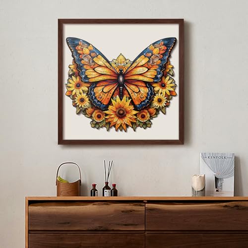 Offito Wooden Puzzles for Adults 300 Pieces Butterfly Unique Shaped Wooden Jigsaw Puzzles for Adults King Size 165 x 135 Adult Wood Puzzles for Family Friend Game - Image 5