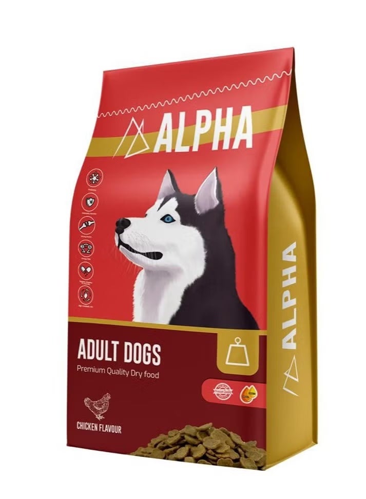 ألفا طعام جاف للكلاب البالغة بالدجاج 4 كجم