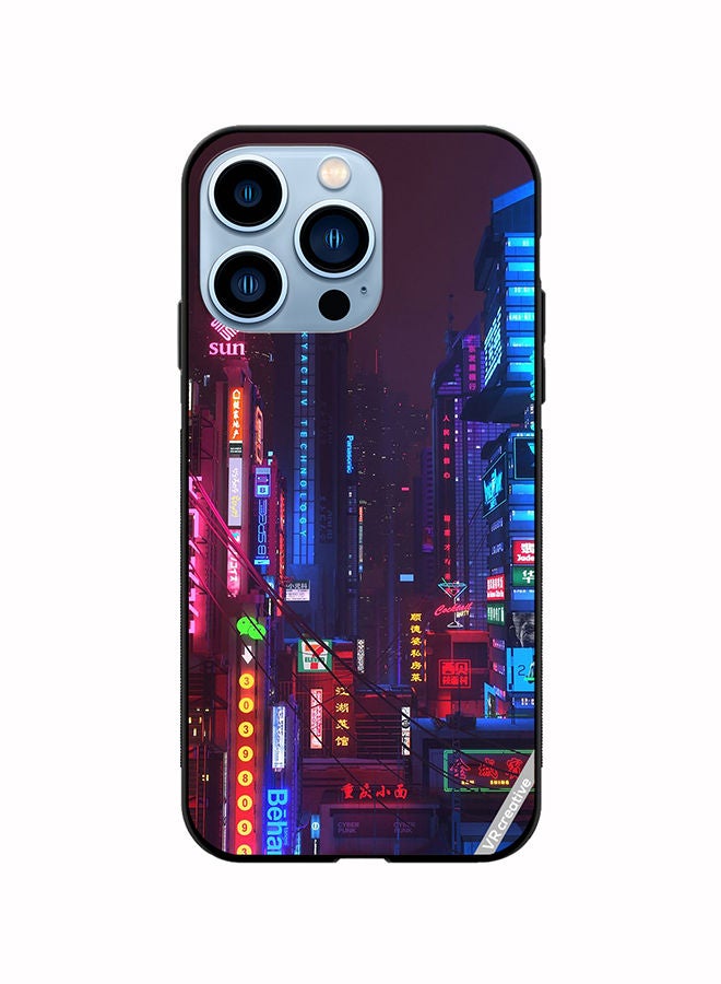 VR CREATIVE Protective Case Cover For Apple iPhone 14 Pro Max Street Nights Design Multicolour - Image 1