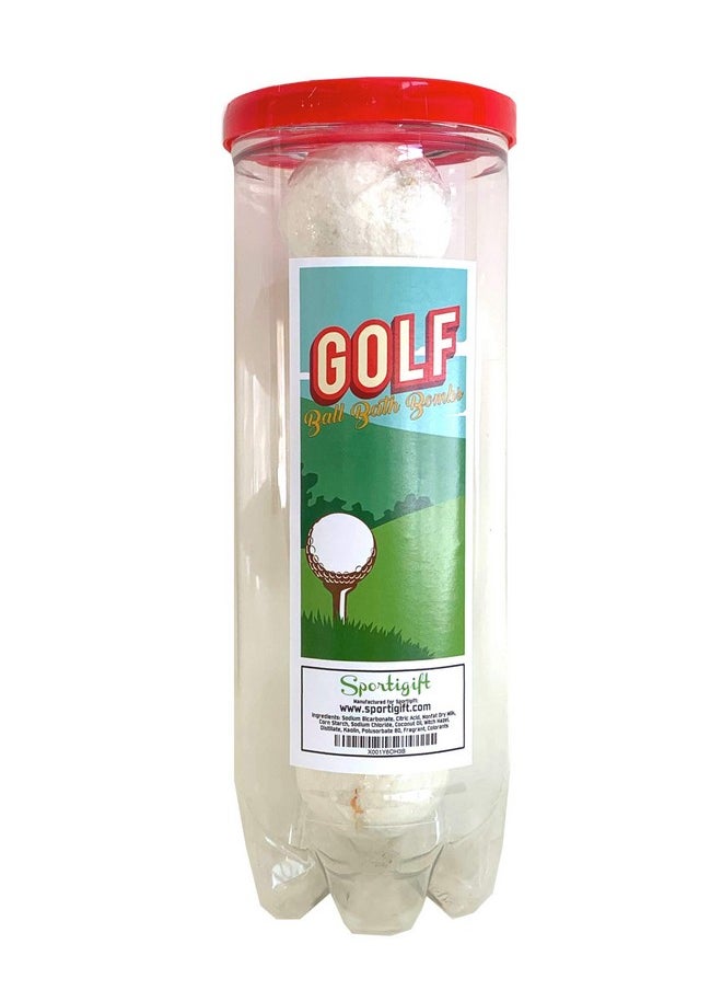 Sportigift Golf Ball Bath Bombs - 6 pack - Luxury Scented Bath Bomb Fizzies - Great Gift for Golfers, Teammates, Opponents, Birthdays, Men, Boys, Women, Girls, Mothers Day, Wife, Girlfriend  - Image 1
