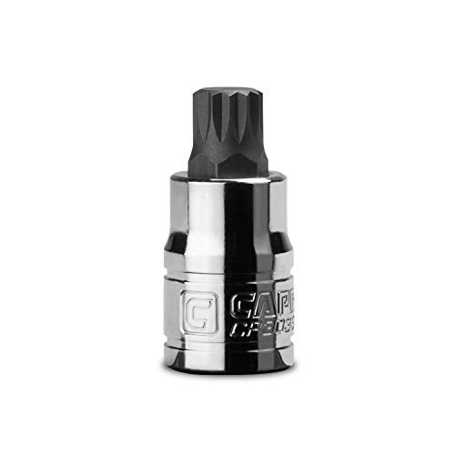 Capri Tools 10 mm M10 Stubby XZN Triple Square Bit Socket, 3/8-Inch Drive, 10mm (M10) Stubby (CP30356) - Image 1