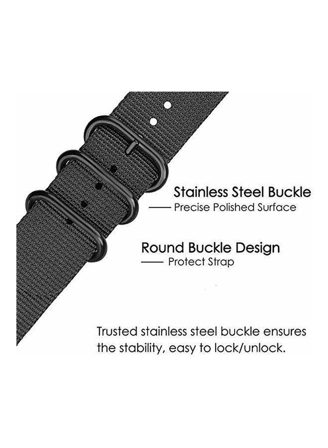 NIBEMINENT Woven Nylon Strap Compatible With Galaxy Watch 3 Black - Image 4