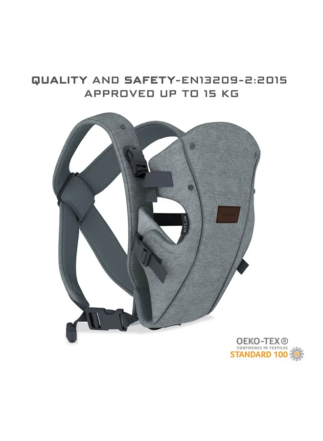 neobreez ATLIX 3-in-1 Convertible Adjustable Wrap Baby Carrier for Newborns To Toddler,  Extra Soft&Ergonomic Baby Wrap with Head Support, Detachable Privacy Hood&Saliva Bib, Infant Carrier, 8-33lbs, 3-15kg