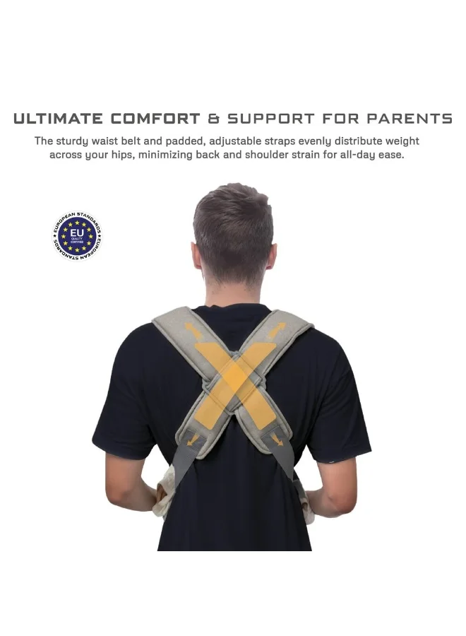 neobreez ATLIX 3-in-1 Convertible Adjustable Wrap Baby Carrier for Newborns To Toddler,  Extra Soft&Ergonomic Baby Wrap with Head Support, Detachable Privacy Hood&Saliva Bib, Infant Carrier, 8-33lbs, 3-15kg
