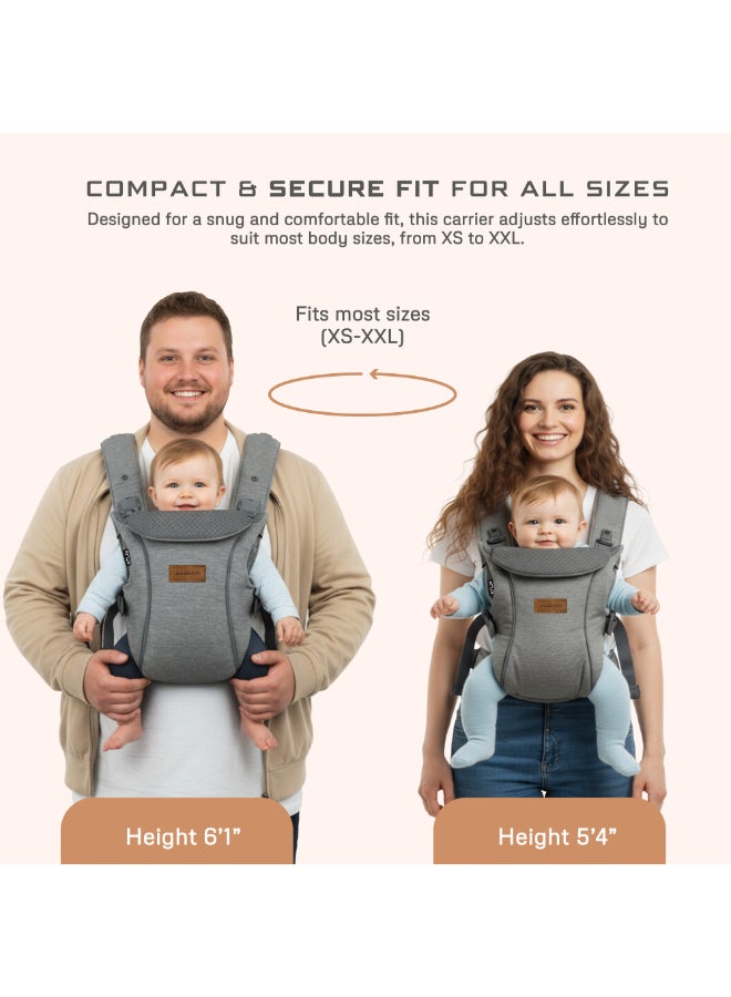 neobreez ATLIX 3-in-1 Convertible Adjustable Wrap Baby Carrier for Newborns To Toddler,  Extra Soft&Ergonomic Baby Wrap with Head Support, Detachable Privacy Hood&Saliva Bib, Infant Carrier, 8-33lbs, 3-15kg - Image 2