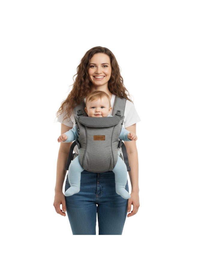 neobreez ATLIX 3-in-1 Convertible Adjustable Wrap Baby Carrier for Newborns To Toddler,  Extra Soft&Ergonomic Baby Wrap with Head Support, Detachable Privacy Hood&Saliva Bib, Infant Carrier, 8-33lbs, 3-15kg - Image 1