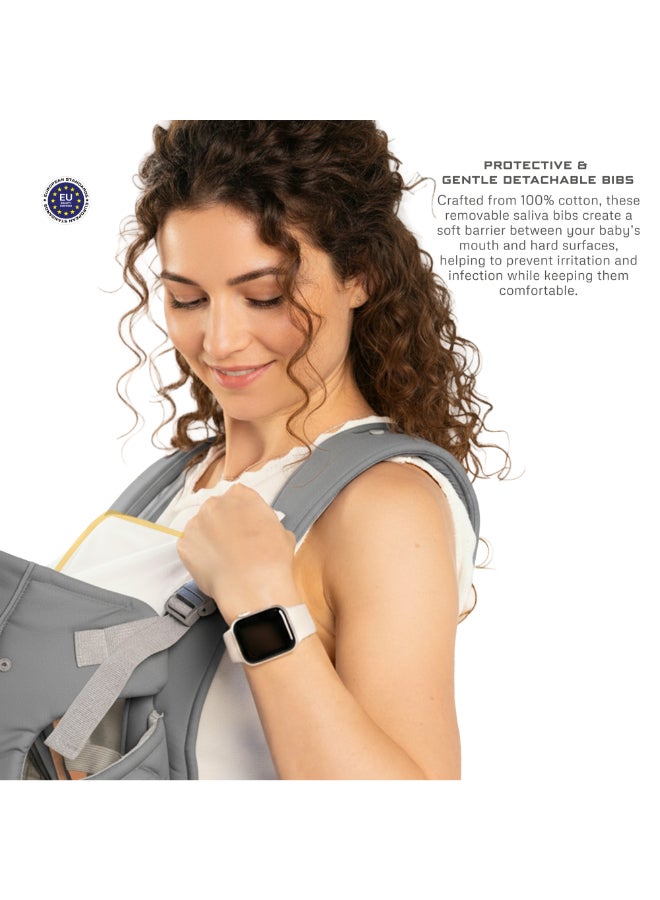 neobreez ATLIX 3-in-1 Convertible Adjustable Wrap Baby Carrier for Newborns To Toddler,  Extra Soft&Ergonomic Baby Wrap with Head Support, Detachable Privacy Hood&Saliva Bib, Infant Carrier, 8-33lbs, 3-15kg - Image 3