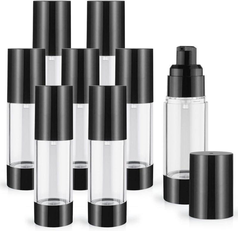 Wresty 8 Pcs Airless Pump Bottles Travel Cosmetic Cream Pump Bottle Empty Vacuum Bottle Makeup Pump Dispenser Cosmetic Cream Containers For Lotion Cream Serum And More (30ml)