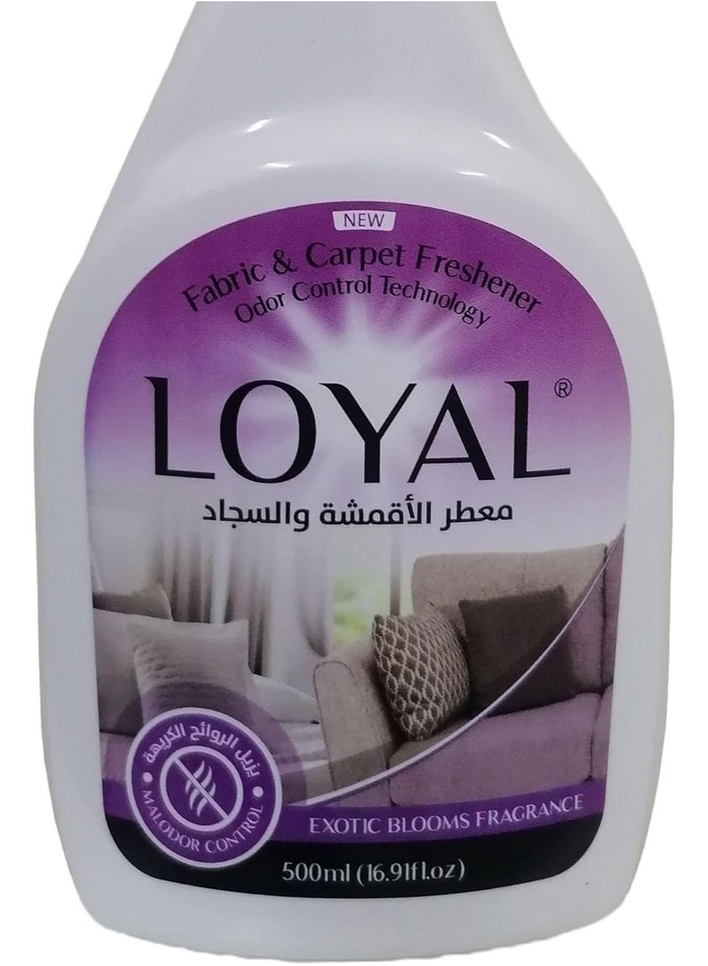 لويال معطر الأقمشة والسجاد من لويال، معطر هواء مضاد للبكتيريا، التحكم في الرائحة، لأي منسوجات، ستائر، مفروشات، أريكة قماش، ملابس، عطر الزهور الغريبة، 500 مل - Image 2