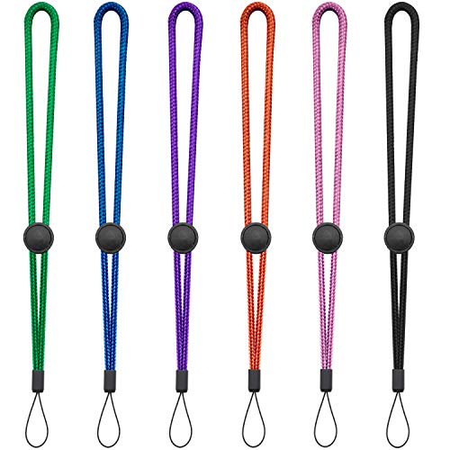 YOUOWO 6 Pack 6 Colours Nylon Wrist Lanyard Adjustable Length,For Flashlight Wallet USB Flash Drive Hand Strap Cell Phone Charms Key ID Card Badge Holder - Image 1