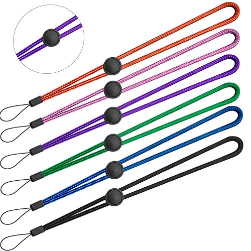 YOUOWO 6 Pack 6 Colours Nylon Wrist Lanyard Adjustable Length,For Flashlight Wallet USB Flash Drive Hand Strap Cell Phone Charms Key ID Card Badge Holder - Image 2